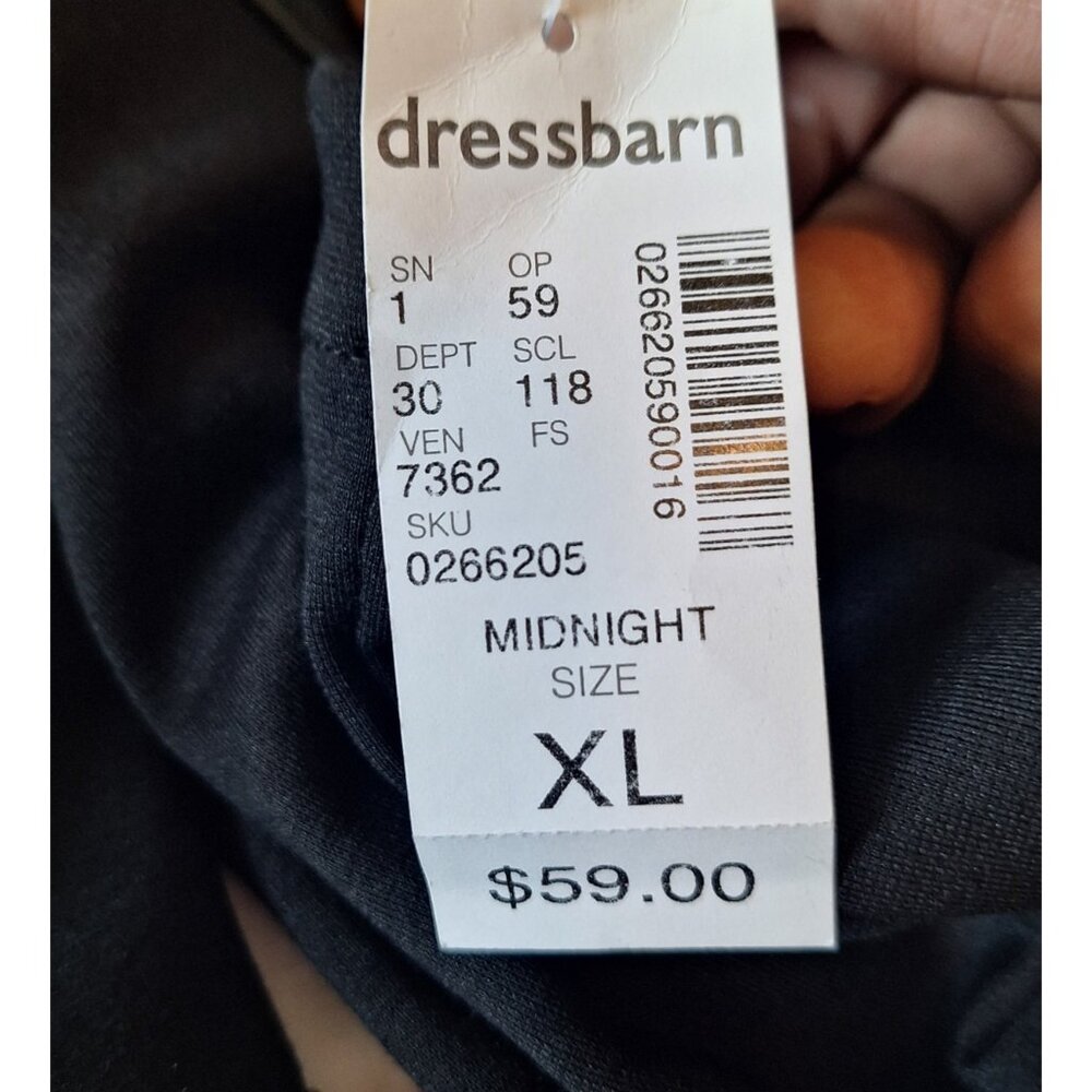 Women’s Black Faux Leather Jacket, XL - Dress Barn NWT - Picture 2 of 8